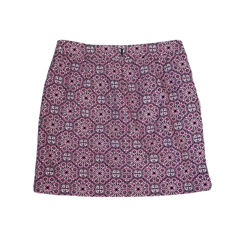 J Crew Floral Print mini Skirt Basketweave Lined Excellent Condition size 4 $70